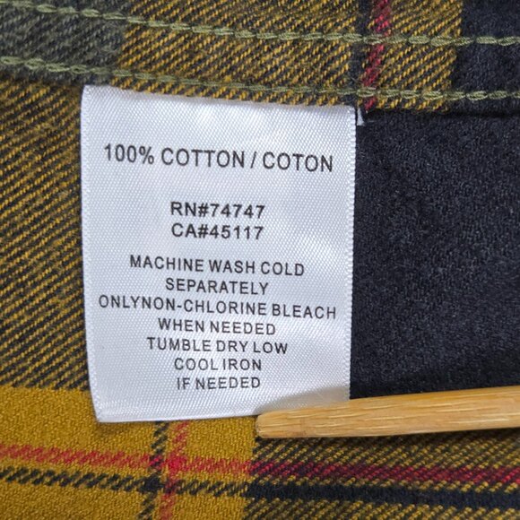 Red Head Brand Co Flannel Shirt L Plaid Button Up 100% Cotton Outdoor Workwear - Picture 9 of 13
